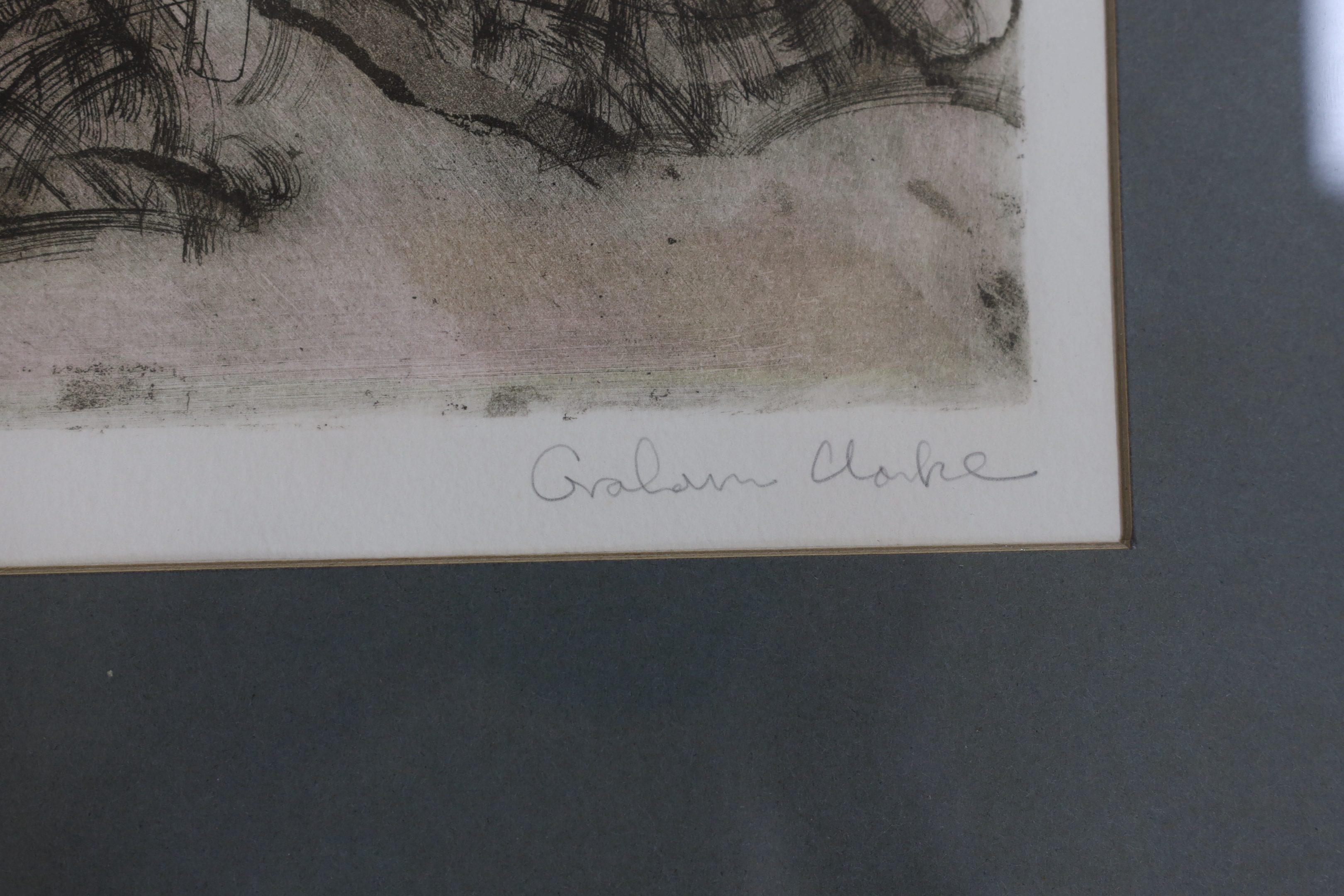 Graham Clarke (b.1941) etching, 'St. Clements, Old Romney', signed in pencil, limited edition, 6/25, label verso, 29 x 37cm